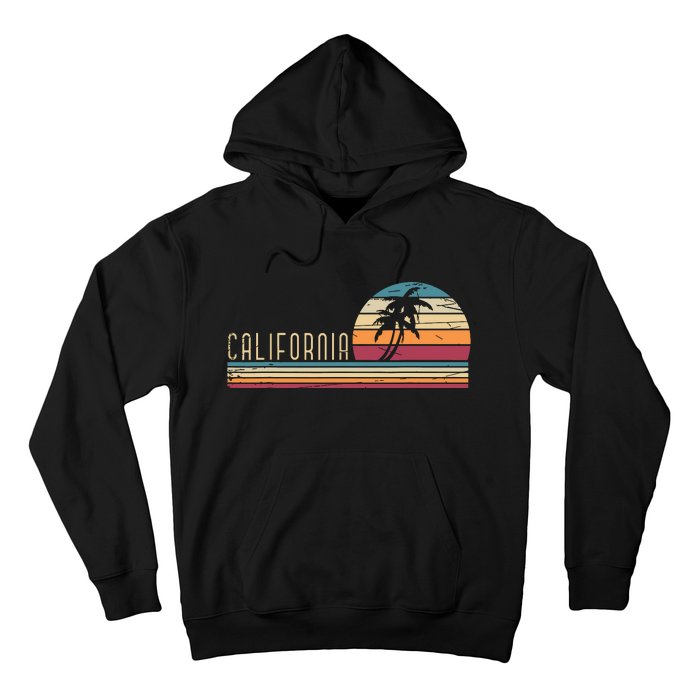 Cali Summer Vacation Ca Palm Trees Usa Retro California Hoodie