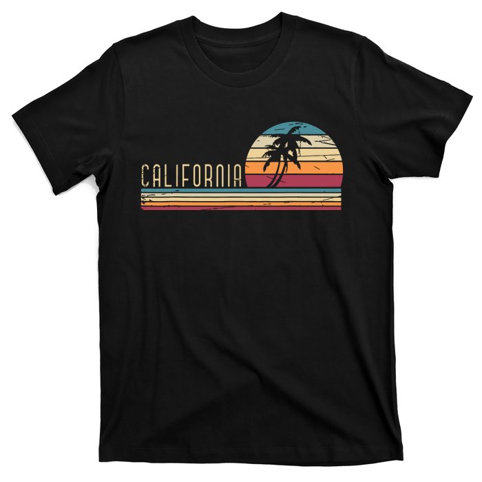 Cali Summer Vacation Ca Palm Trees Usa Retro California T-Shirt