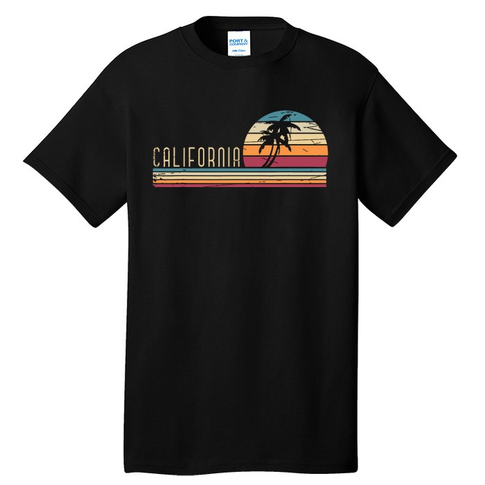 Cali Summer Vacation Ca Palm Trees Usa Retro California Tall T-Shirt