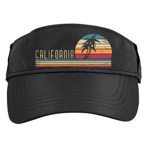 Cali Summer Vacation Ca Palm Trees Usa Retro California Adult Drive Performance Visor