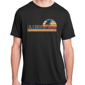 Cali Summer Vacation Ca Palm Trees Usa Retro California Adult ChromaSoft Performance T-Shirt