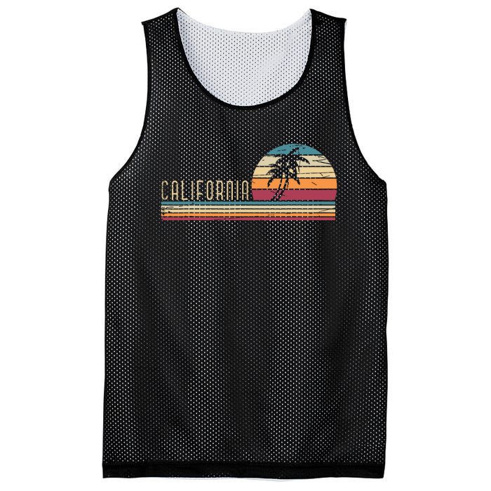 Cali Summer Vacation Ca Palm Trees Usa Retro California Mesh Reversible Basketball Jersey Tank