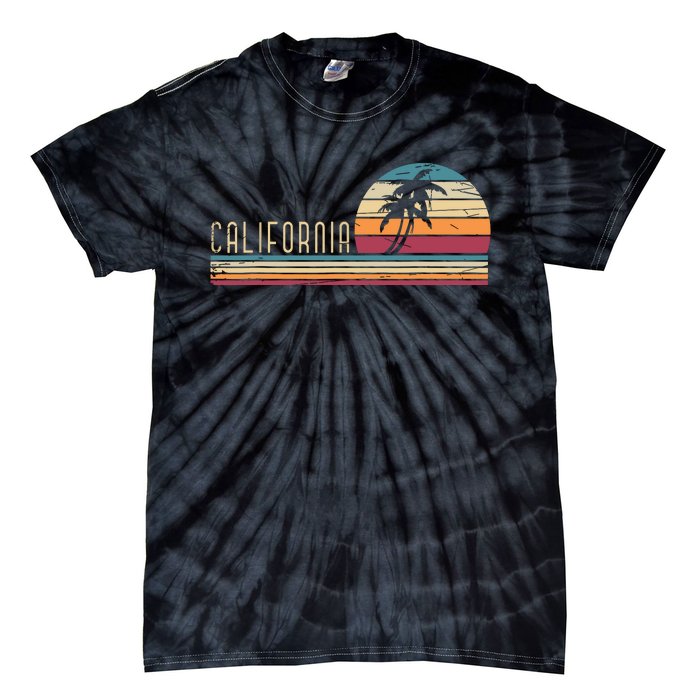 Cali Summer Vacation Ca Palm Trees Usa Retro California Tie-Dye T-Shirt