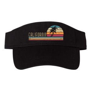 Cali Summer Vacation Ca Palm Trees Usa Retro California Valucap Bio-Washed Visor