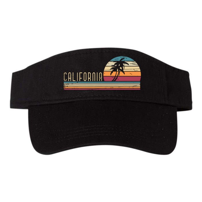 Cali Summer Vacation Ca Palm Trees Usa Retro California Valucap Bio-Washed Visor