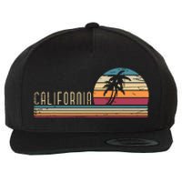 Cali Summer Vacation Ca Palm Trees Usa Retro California Wool Snapback Cap