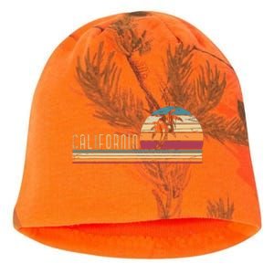 Cali Summer Vacation Ca Palm Trees Usa Retro California Kati - Camo Knit Beanie