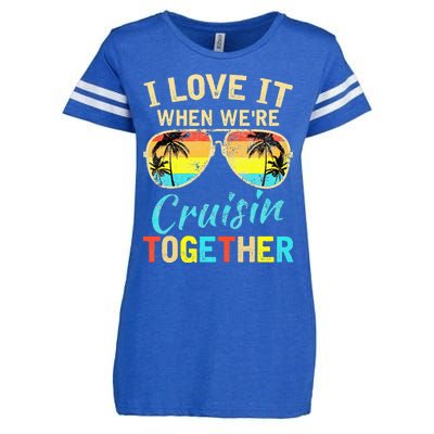 Cruise Ship Vacation Friends Buddies Couples I Love It Enza Ladies Jersey Football T-Shirt