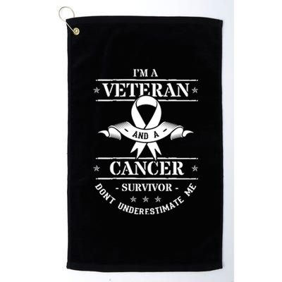 Cancer Survivor Veteran Chemotherapy Warrior Platinum Collection Golf Towel