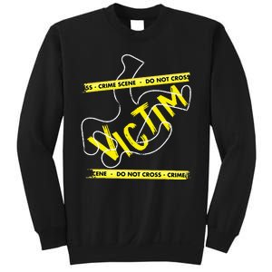 Crime Scene Victim Murder Mystery Dinner Chalk Outline Sweatshirt