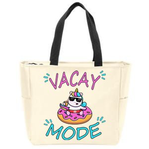 Cute Summer Vacay Mode Beach Mode Unicorn Cruise Zip Tote Bag