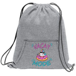 Cute Summer Vacay Mode Beach Mode Unicorn Cruise Sweatshirt Cinch Pack Bag