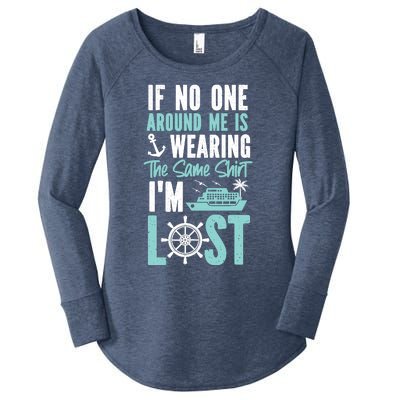 Cruise Ship Vacation Friends Buddies Family If No One Around Women's Perfect Tri Tunic Long Sleeve Shirt