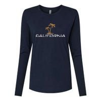 California Summer Vacation Womens Cotton Relaxed Long Sleeve T-Shirt