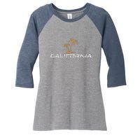 California Summer Vacation Women's Tri-Blend 3/4-Sleeve Raglan Shirt