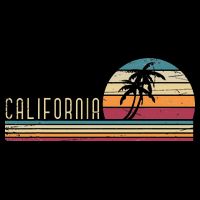 Cali Summer Vacation CA Palm Trees USA Retro California Cooling Performance Crew T-Shirt