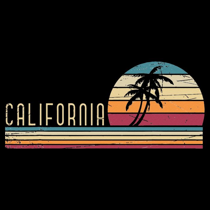 Cali Summer Vacation CA Palm Trees USA Retro California Cooling Performance Crew T-Shirt