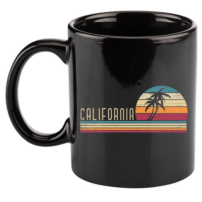 Cali Summer Vacation CA Palm Trees USA Retro California 11oz C Handle Ceramic Mug