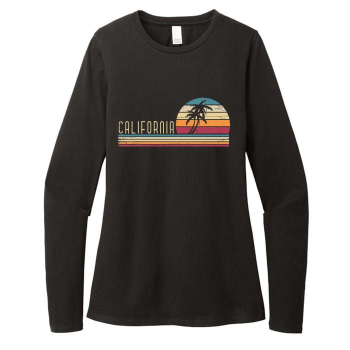 Cali Summer Vacation CA Palm Trees USA Retro California Womens CVC Long Sleeve Shirt