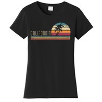 Cali Summer Vacation CA Palm Trees USA Retro California Women's T-Shirt