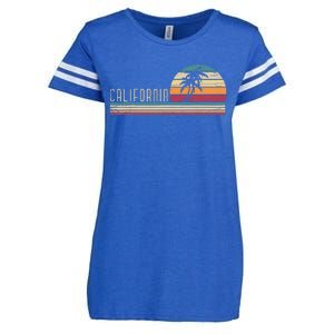 Cali Summer Vacation CA Palm Trees USA Retro California Enza Ladies Jersey Football T-Shirt