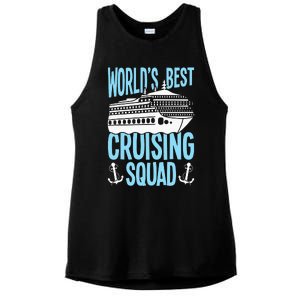 Cruising Ship Vacation Birthday Party Cruising Crew Cruise Ladies PosiCharge Tri-Blend Wicking Tank