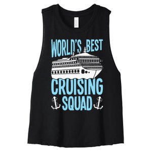 Cruising Ship Vacation Birthday Party Cruising Crew Cruise Women's Racerback Cropped Tank