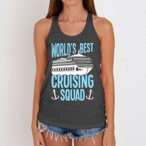 Cruising Ship Vacation Birthday Party Cruising Crew Cruise Women's Knotted Racerback Tank