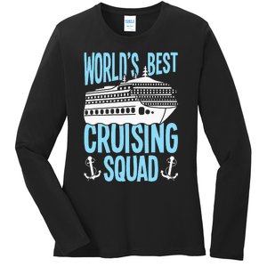 Cruising Ship Vacation Birthday Party Cruising Crew Cruise Ladies Long Sleeve Shirt