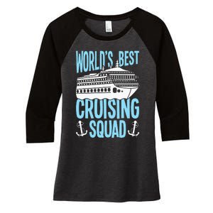 Cruising Ship Vacation Birthday Party Cruising Crew Cruise Women's Tri-Blend 3/4-Sleeve Raglan Shirt