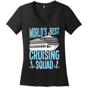 Cruising Ship Vacation Birthday Party Cruising Crew Cruise Women's V-Neck T-Shirt