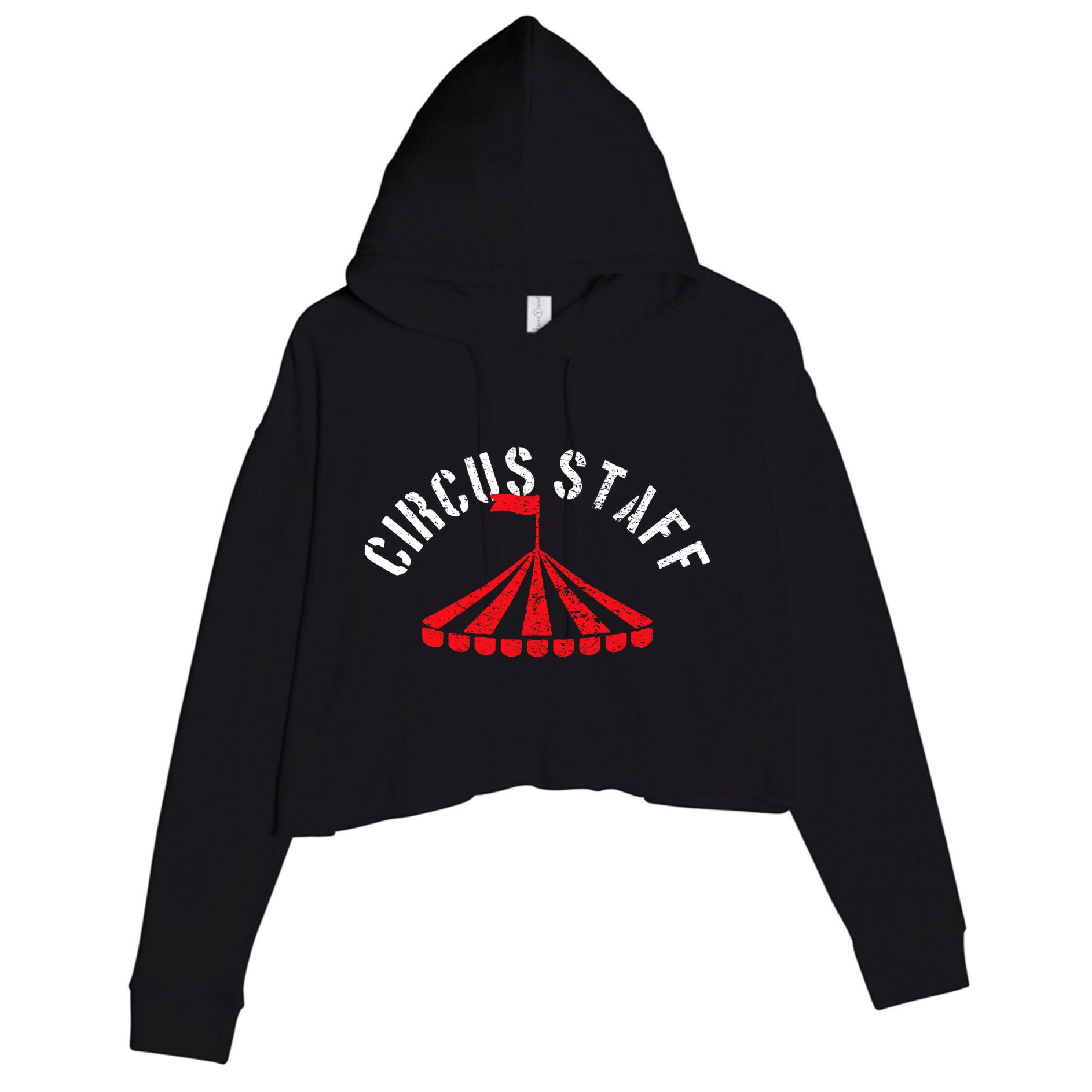 Circus Staff Vintage Birthday Theme Gift Crop Fleece Hoodie