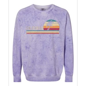 Cali Summer Vacation CA Palm Trees USA Retro California Colorblast Crewneck Sweatshirt