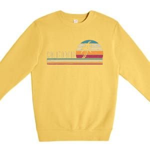 Cali Summer Vacation CA Palm Trees USA Retro California Premium Crewneck Sweatshirt