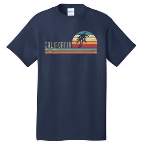 Cali Summer Vacation CA Palm Trees USA Retro California Tall T-Shirt