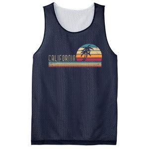 Cali Summer Vacation CA Palm Trees USA Retro California Mesh Reversible Basketball Jersey Tank