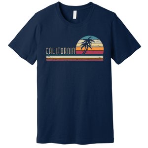 Cali Summer Vacation CA Palm Trees USA Retro California Premium T-Shirt