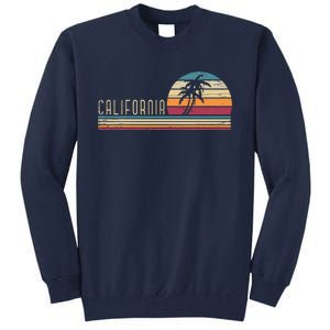 Cali Summer Vacation CA Palm Trees USA Retro California Tall Sweatshirt