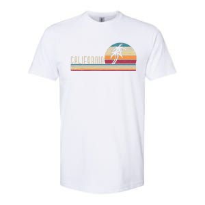 Cali Summer Vacation CA Palm Trees USA Retro California Softstyle CVC T-Shirt