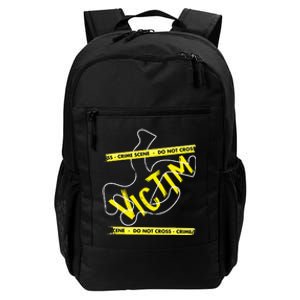 Crime Scene Victim Murder Mystery Dinner Chalk Outline Daily Commute Backpack