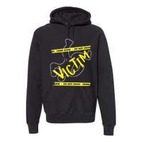 Crime Scene Victim Murder Mystery Dinner Chalk Outline Premium Hoodie