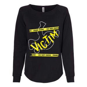 Crime Scene Victim Murder Mystery Dinner Chalk Outline Womens California Wash Sweatshirt