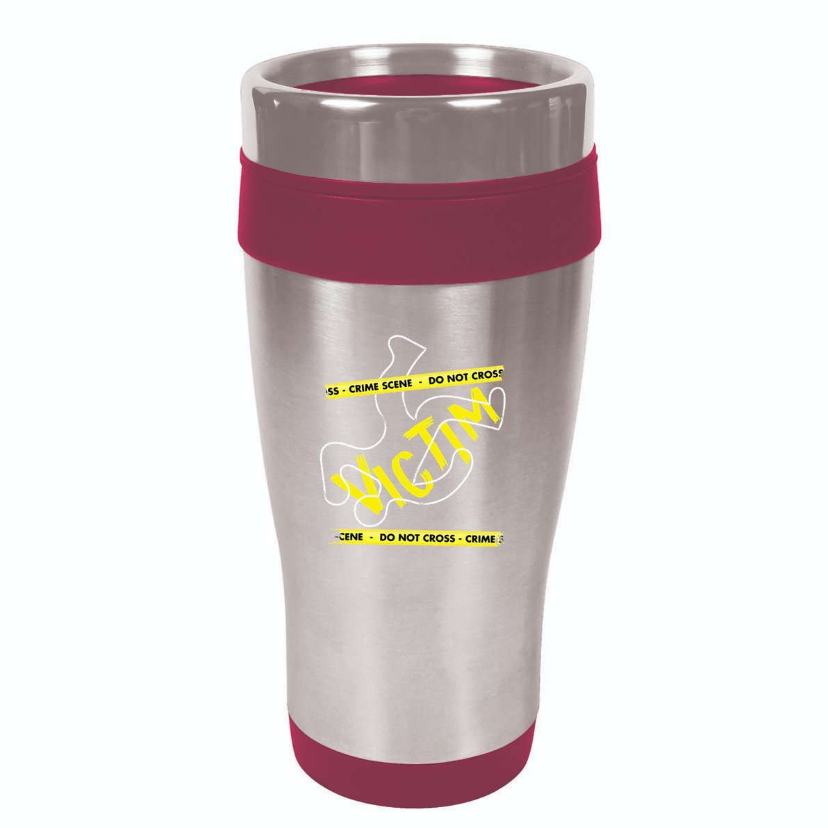Crime Scene Victim Murder Mystery Dinner Chalk Outline 16oz Travel Tumbler