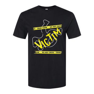 Crime Scene Victim Murder Mystery Dinner Chalk Outline Softstyle CVC T-Shirt