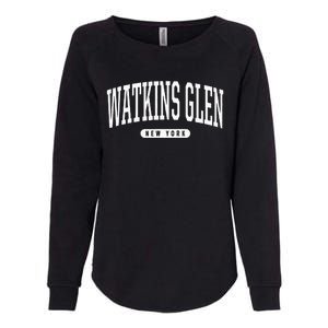 College Style Watkins Glen New York Souvenir Gift  Womens California Wash Sweatshirt