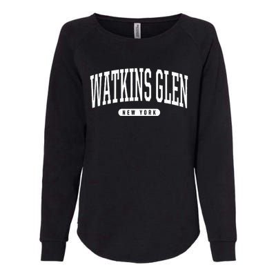 College Style Watkins Glen New York Souvenir Gift  Womens California Wash Sweatshirt