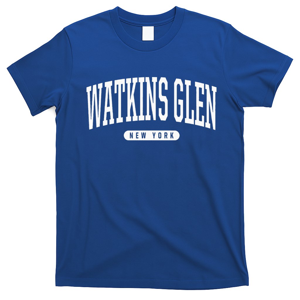 College Style Watkins Glen New York Souvenir Gift  T-Shirt