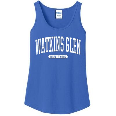 College Style Watkins Glen New York Souvenir Gift  Ladies Essential Tank