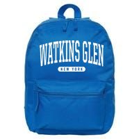 College Style Watkins Glen New York Souvenir Gift  16 in Basic Backpack