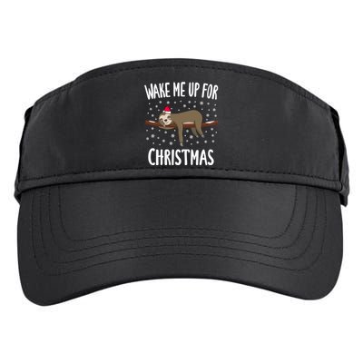 Cute Sloth Wake Me Up For Christmas Christmas Gift Adult Drive Performance Visor